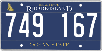 RI license plate 749167