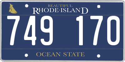 RI license plate 749170