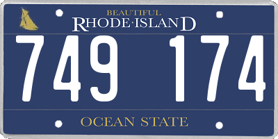 RI license plate 749174