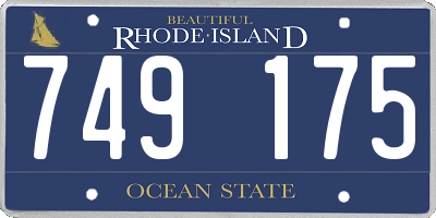 RI license plate 749175