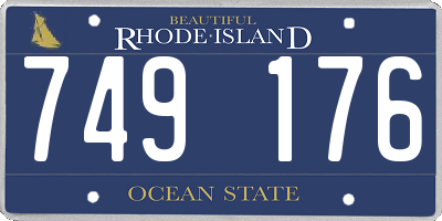 RI license plate 749176
