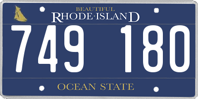 RI license plate 749180
