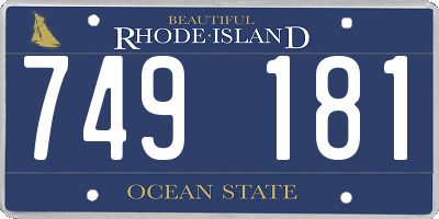RI license plate 749181