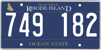 RI license plate 749182