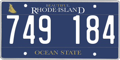 RI license plate 749184