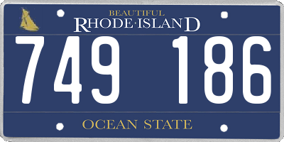 RI license plate 749186