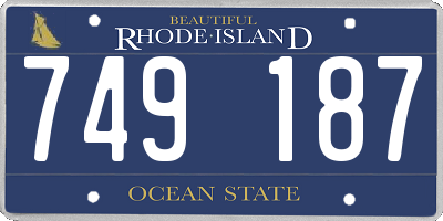 RI license plate 749187