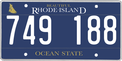 RI license plate 749188