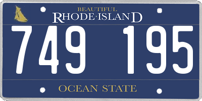 RI license plate 749195