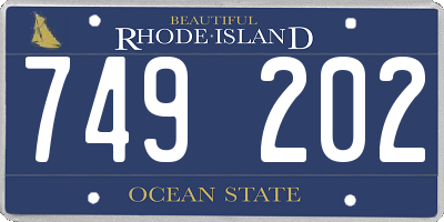 RI license plate 749202