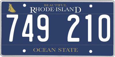 RI license plate 749210