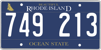 RI license plate 749213