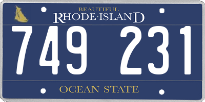 RI license plate 749231