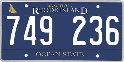 RI license plate 749236