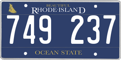 RI license plate 749237
