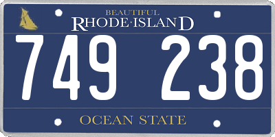 RI license plate 749238