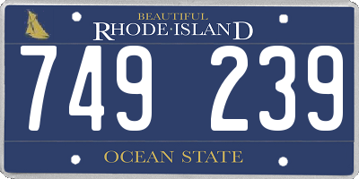 RI license plate 749239