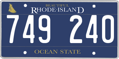 RI license plate 749240