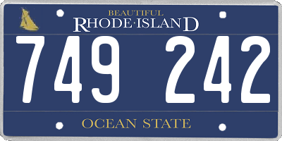 RI license plate 749242