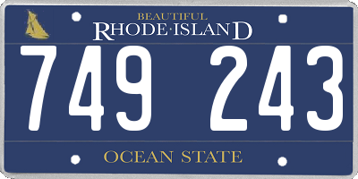 RI license plate 749243