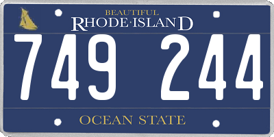 RI license plate 749244