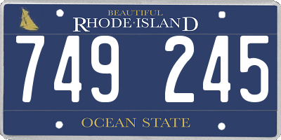 RI license plate 749245