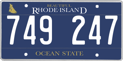 RI license plate 749247