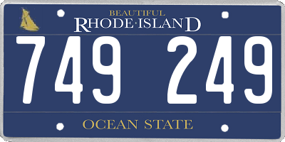 RI license plate 749249