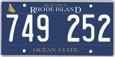 RI license plate 749252