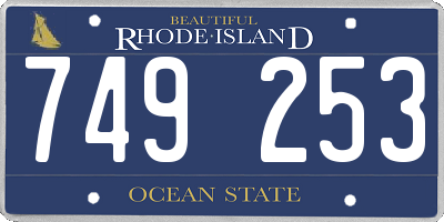 RI license plate 749253