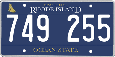 RI license plate 749255