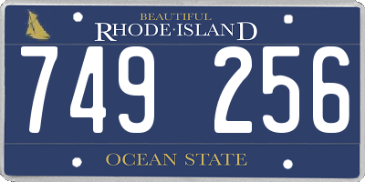 RI license plate 749256