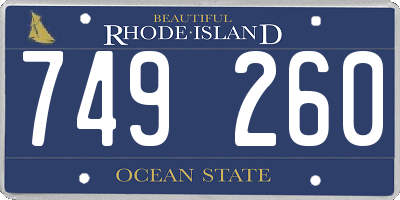 RI license plate 749260