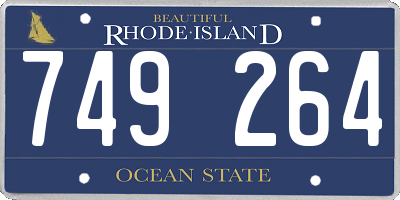 RI license plate 749264