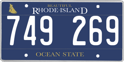 RI license plate 749269