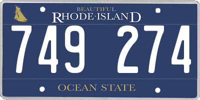 RI license plate 749274