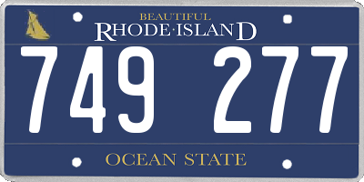 RI license plate 749277