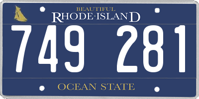 RI license plate 749281