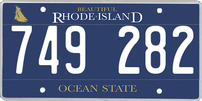 RI license plate 749282