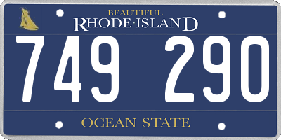 RI license plate 749290