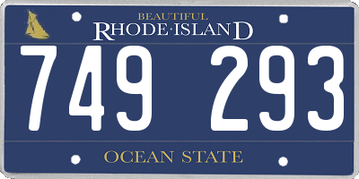 RI license plate 749293