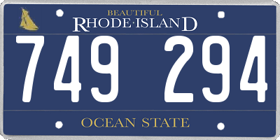 RI license plate 749294