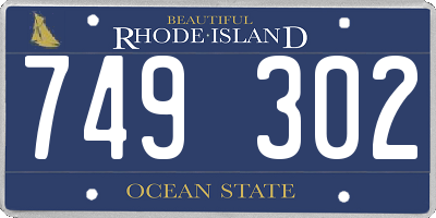 RI license plate 749302