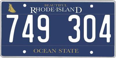 RI license plate 749304
