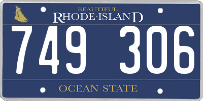 RI license plate 749306