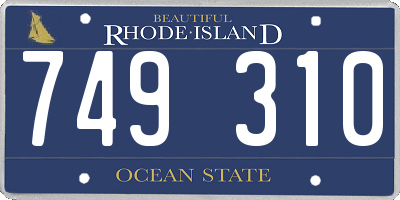 RI license plate 749310