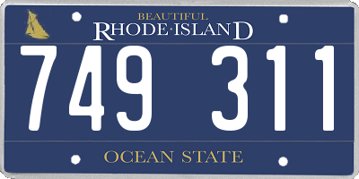 RI license plate 749311