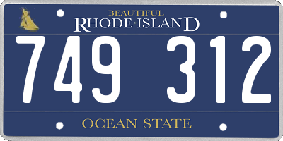 RI license plate 749312