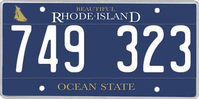 RI license plate 749323