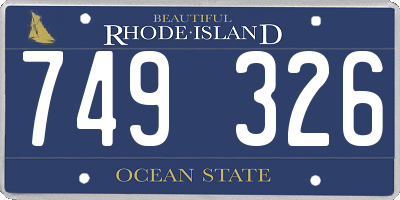 RI license plate 749326